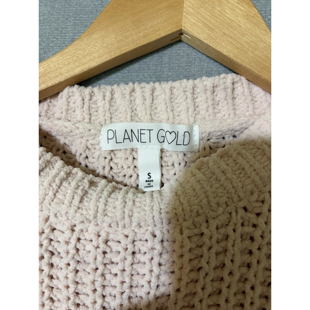 Planet Gold Womens Sweater Size S Pink Neck Long Sleeve Soft Stretch Casual - Picture 2 of 5